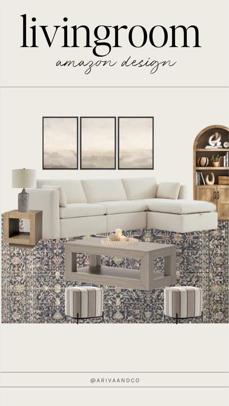 Shop this living room design, all from Amazon.




Living room furniture, living room decor, wall art, couch, area rug, coffee table, living room poof stools, side table, table lamp, accent cabinet for living room, Amazon home, Amazon furniture, accent bowl

#LTKHome