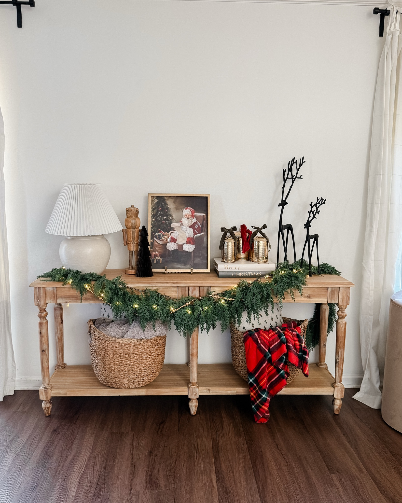 Christmas console table styling idea. 

#LTKHome #LTKSeasonal #LTKHoliday