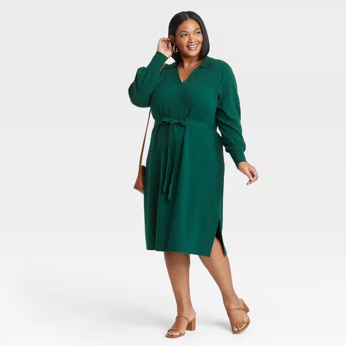 Women's Plus Size Long Sleeve Sweater Dress - Ava & Viv™ | Target