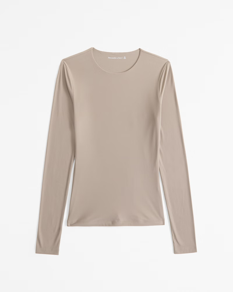 Women's Soft Matte Seamless Tuckable Long-Sleeve Top | Women's Clearance | Abercrombie.com | Abercrombie & Fitch (US)