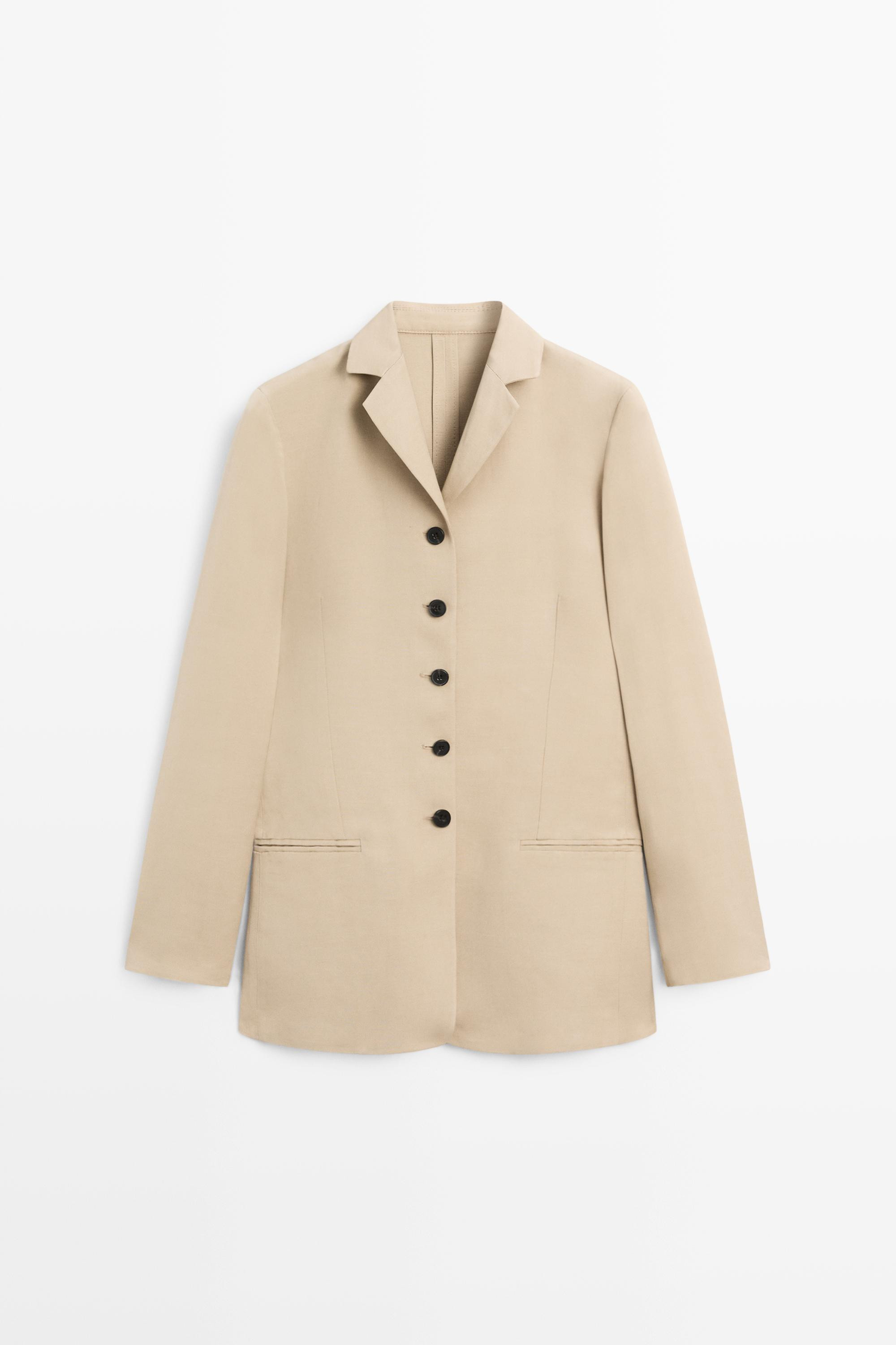 Flie\u00dfender Blazer mit Kn\u00f6pfen | Massimo Dutti DE