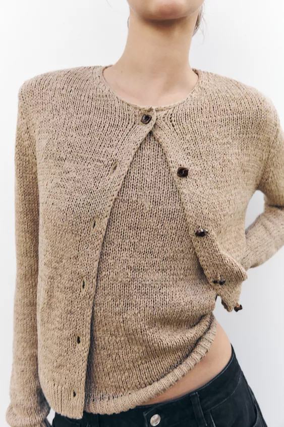RUSTIC KNIT JACKET | Zara Canada