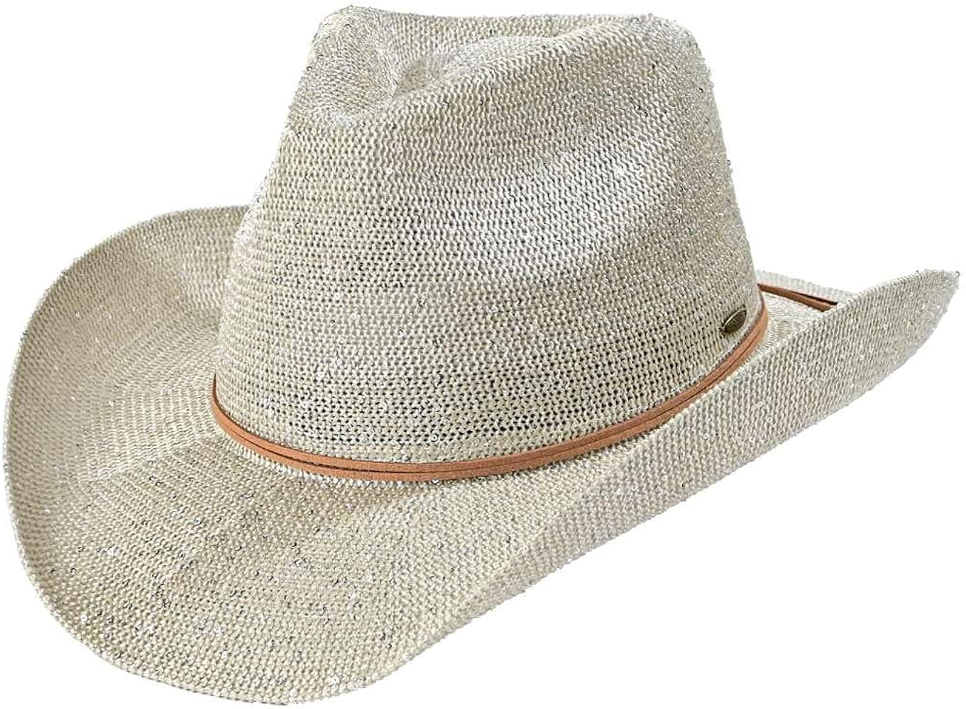C.C Sparkly Sequin Cowboy Hat with Suede String Trim | Amazon (US)