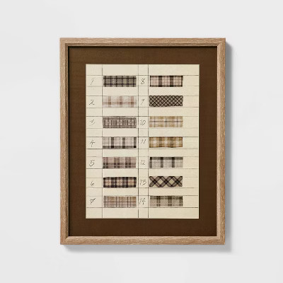 16" x 20" Ribbon Pattern Framed Wall Art - Threshold™ designed with Studio McGee | Target