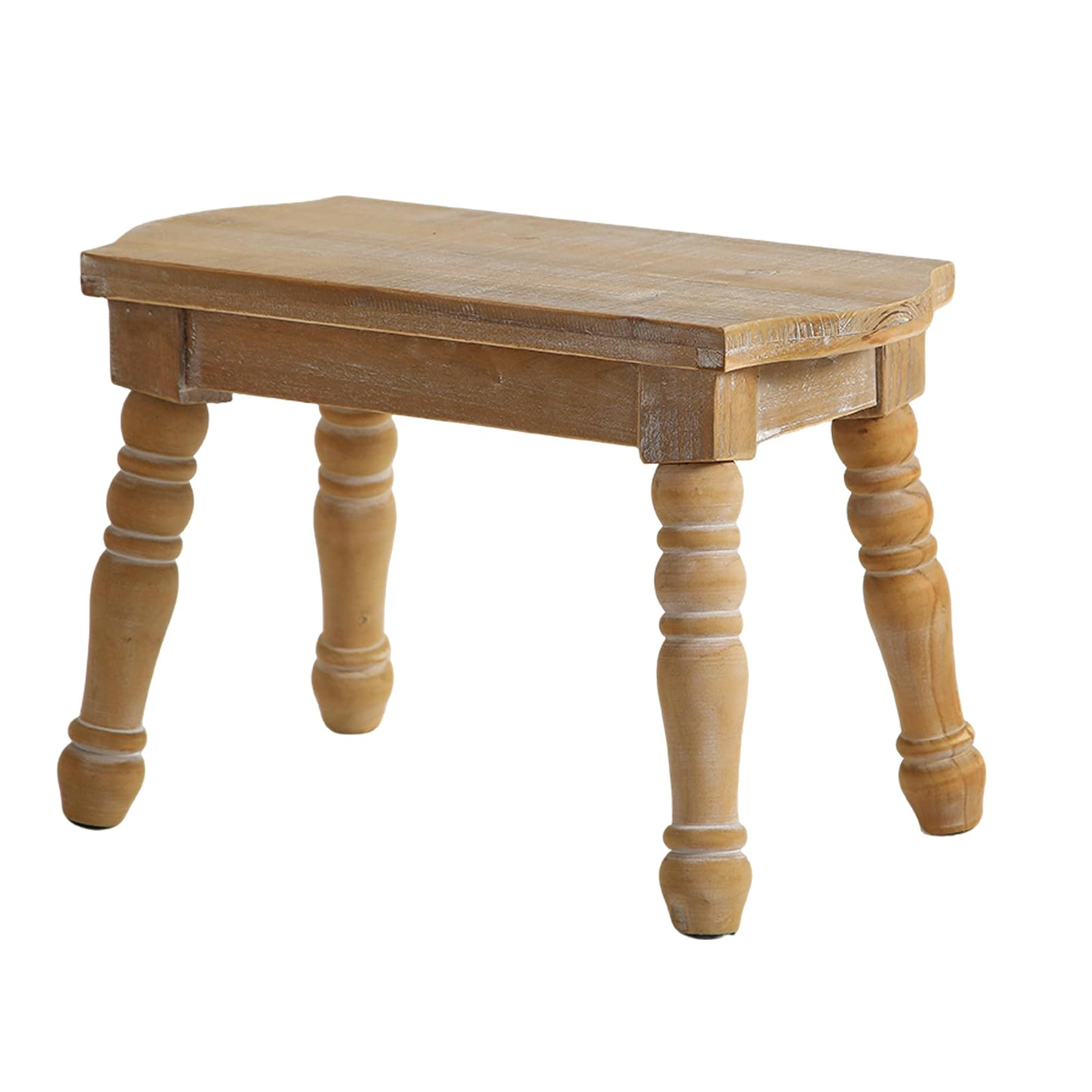 100% Solid Wood Step Stool, Rustic Farmhouse Wooden Stool for Adults, Small Plant Stool, Foot Sto... | Amazon (US)