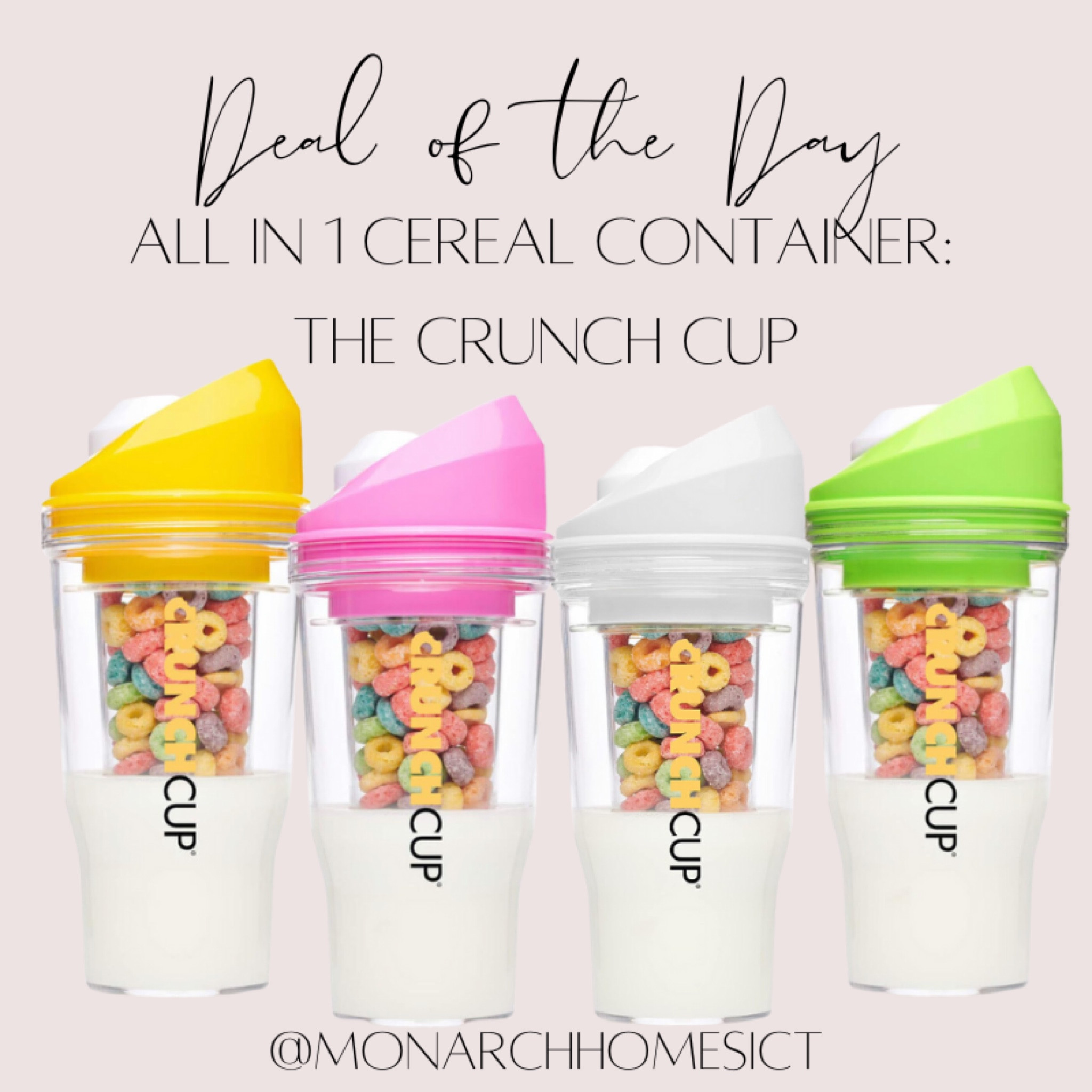 The CrunchCup XL - A Portable Cereal Cup - Green