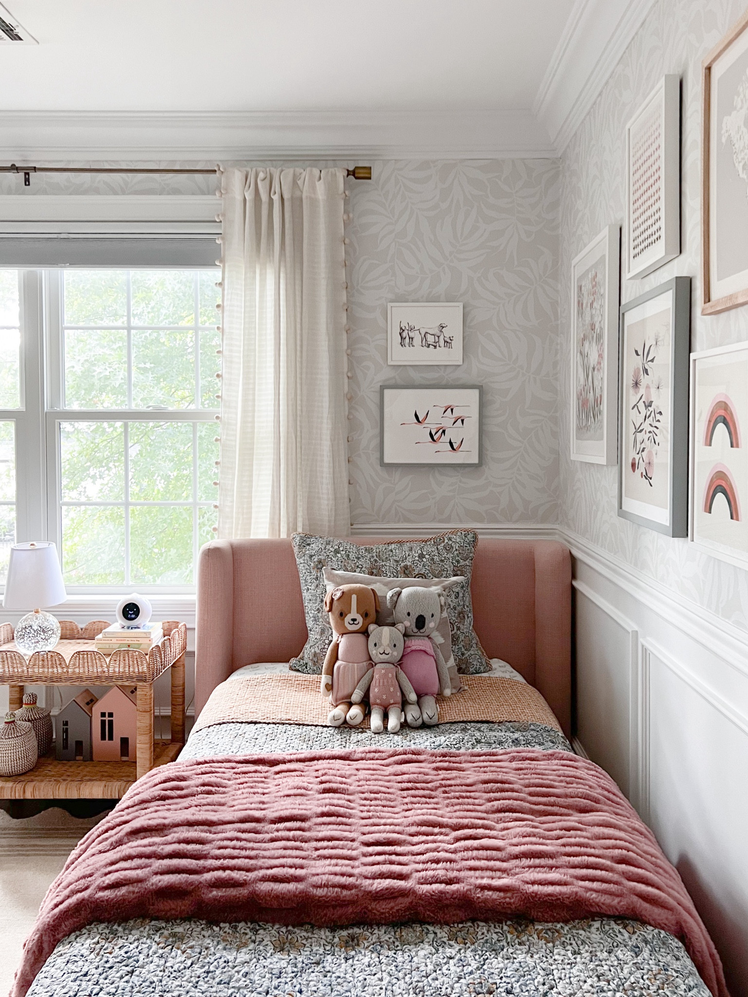 When it comes to kids’ bedrooms, I like to layer in all of the fun patterns! Think wallpaper, bedding, curtains, and rug. Stick to a general color scheme but have fun with it! 

#LTKFamily #LTKKids #LTKHome