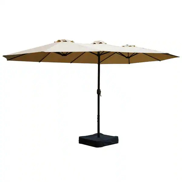 Kozyard Butterfly 15' Outdoor Patio Double-Sided Aluminum Umbrella - Bed Bath & Beyond - 34533242 | Bed Bath & Beyond