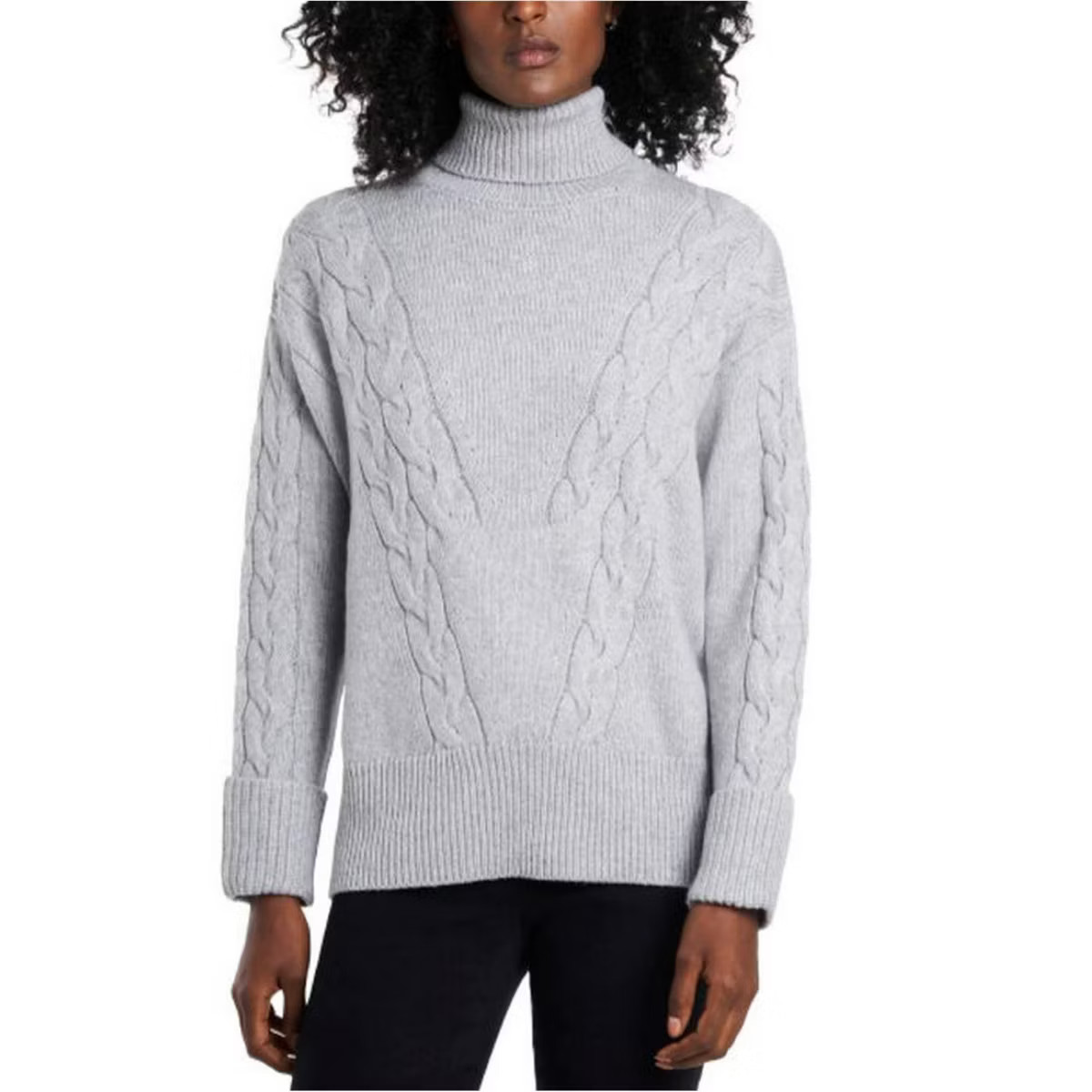 Vince Camuto Womens Cable-Stitch Pullover Sweater | Target