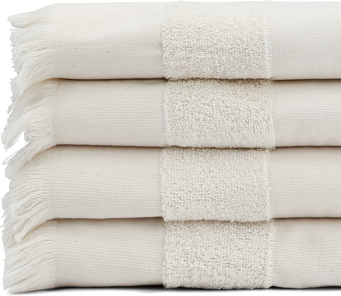 Black & White Brands Set of 4 Turkish Beach/Pool Towels. 100% Organic Turkish Cotton, Stylish and... | Amazon (US)