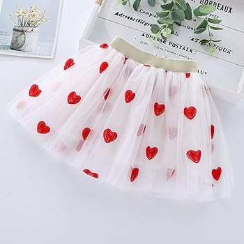 Embroidery Tulle Tutu Skirt with Heart Cherry Pineapple for Girls 1-10 Years | Amazon (US)