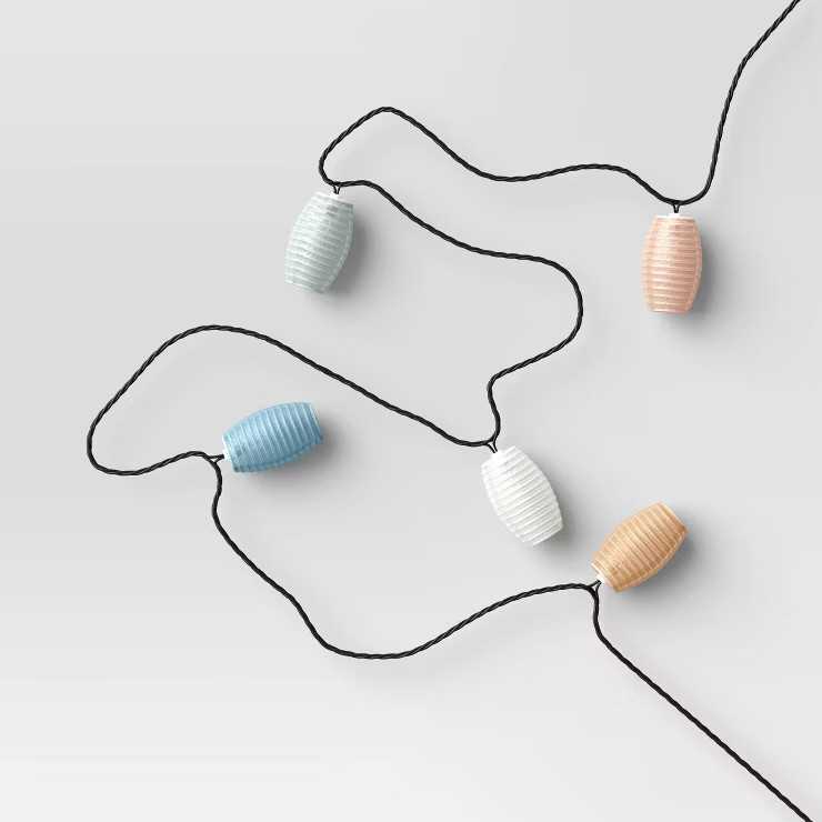 10ct Boho Fabric Lantern String Lights - Threshold™ | Target