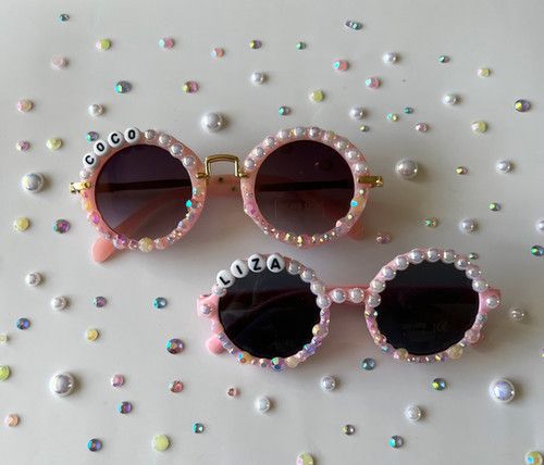 Personalized Half Gem Sunglasses | Strand.Up | Strand.Up