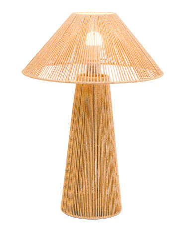 25in Rattan Rope Table Lamp With Matching Shade | TJ Maxx