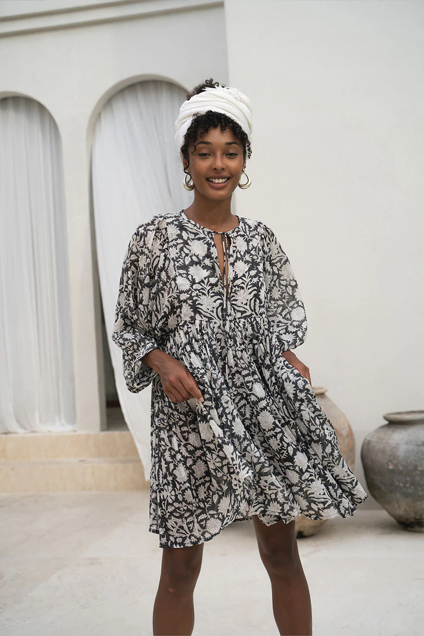 Kyra Mini Dress ~ Pepper | Crafted by Hand, Designed to Last | Daughters of India