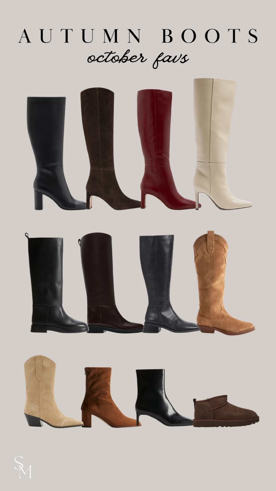 My favourite autumn boots this October 👢🤎 chocolate suede and burgundy are all the trend this season, but who doesn’t just love all knee high boots?! Some gorgeous ankle boots from H&M too, and my new favourite UGGs

#LTKshoes #LTKautumn