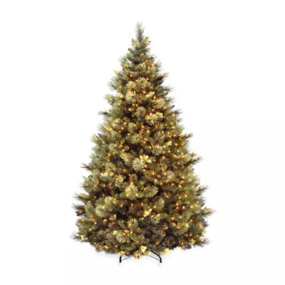 National Tree Company Carolina Pine Pre-Lit Artificial Hinged Christmas Tree w/Clear Lights | Bed... | Bed Bath & Beyond