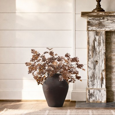 LuxenHome 16" Brown Floor Vase, Cement Rustic Vases for Flowers, Large Vases for Decor Living Room, Decorative Flower Vase for Home Decor | Target
