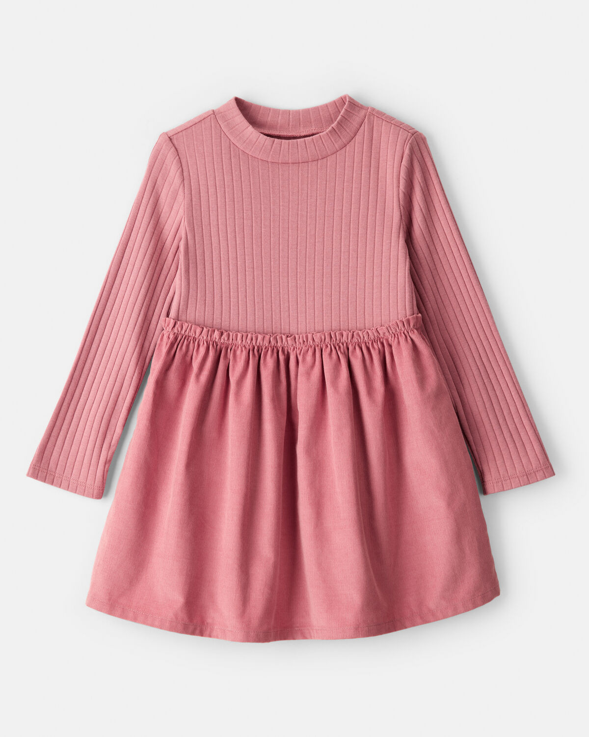 Toddler Girl Rib Knit Dress - Pink | Carter's Inc