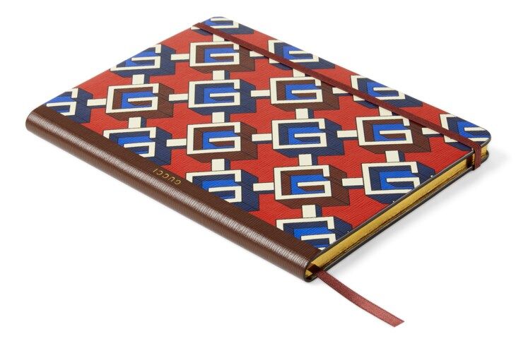 Large Geometric G print notebook | Gucci (US)