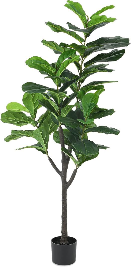 Artificial Tree-5 Ft Faux Plants Fig Tree in Pot - KELOTEVEN Decorative Fake Green Plants for Hom... | Amazon (US)