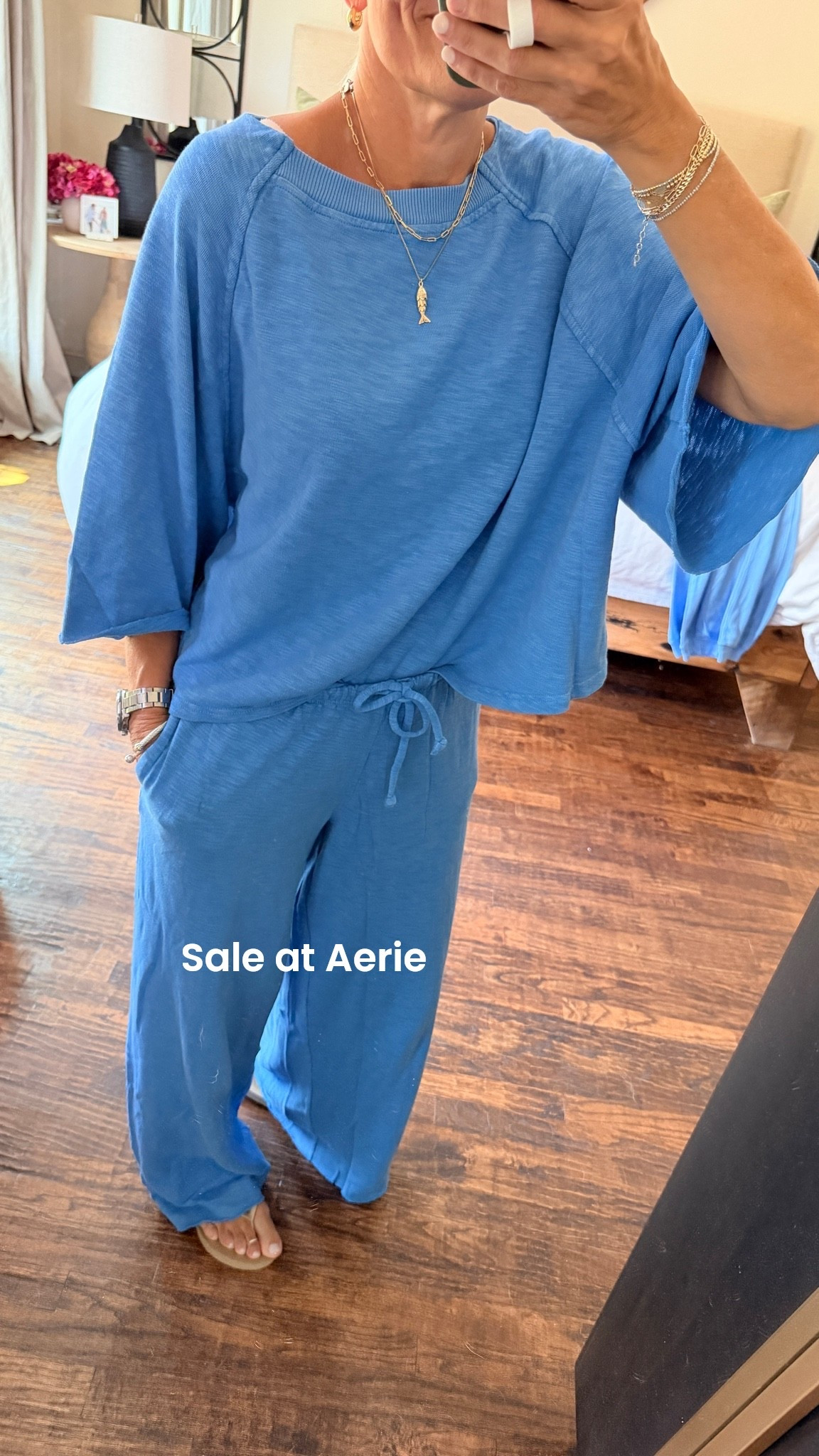 Tiered sale up to 30% off
This short sleeve lounge set is literally perfection in my opinion!
Top – wearing true size of small.
Bottom – sized down 1 to an XS 
I’m 5’6” tall ￼

#LTKgrwm #LTKOver40 #LTKSaleAlert