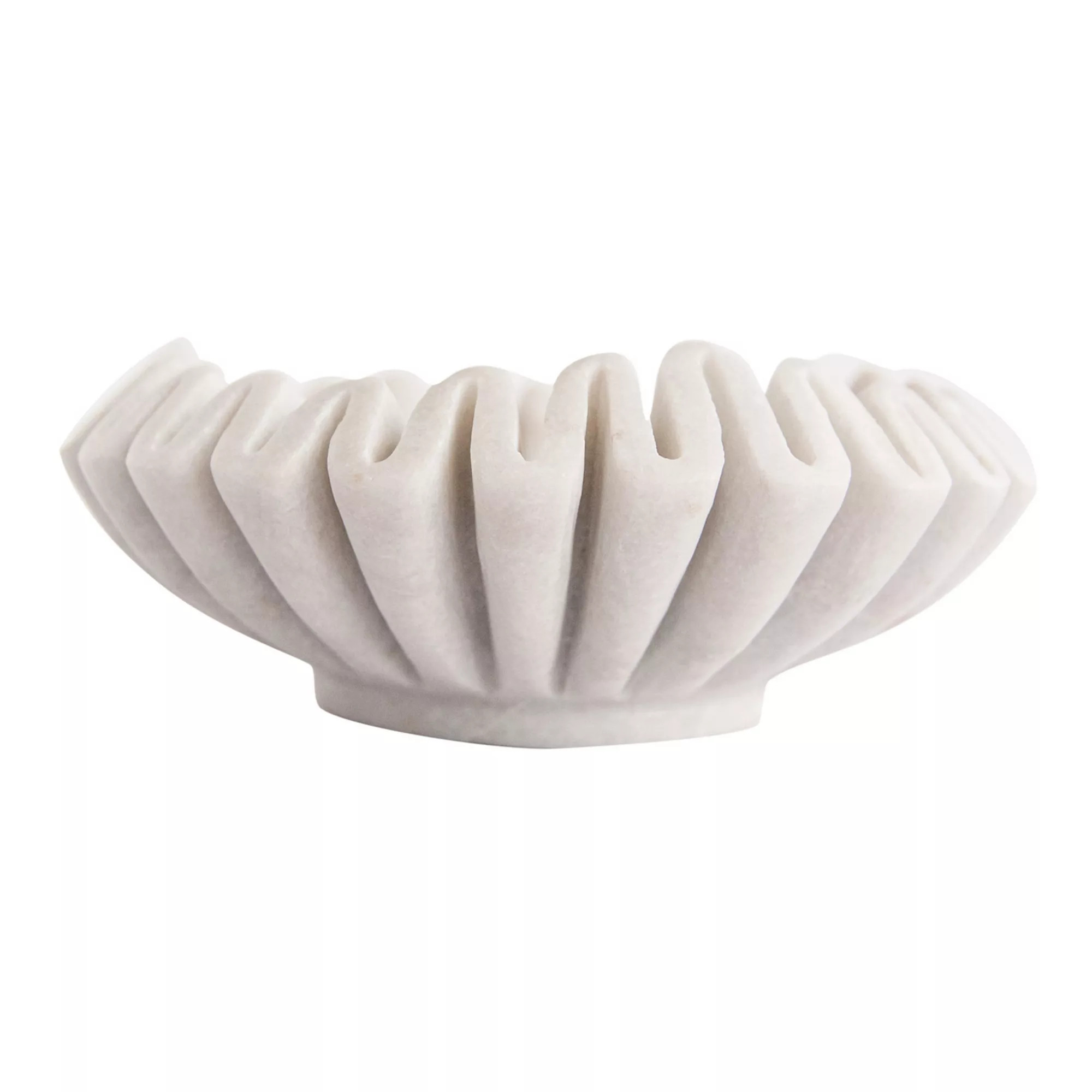 Storied Home Round Marble Pleated White Dish Table Decor | Kohl's