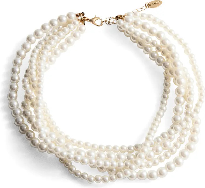 MANGO Faux Pearl Layered Necklace | Nordstrom | Nordstrom