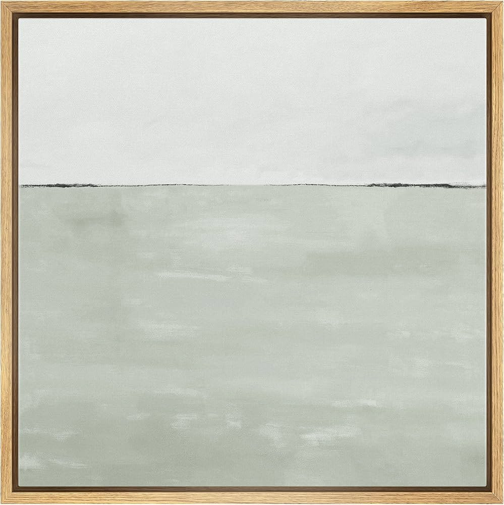 SIGNWIN Framed Canvas Print Wall Art Watercolor Abstract Gray Landscape Nature Shapes Illustratio... | Amazon (US)