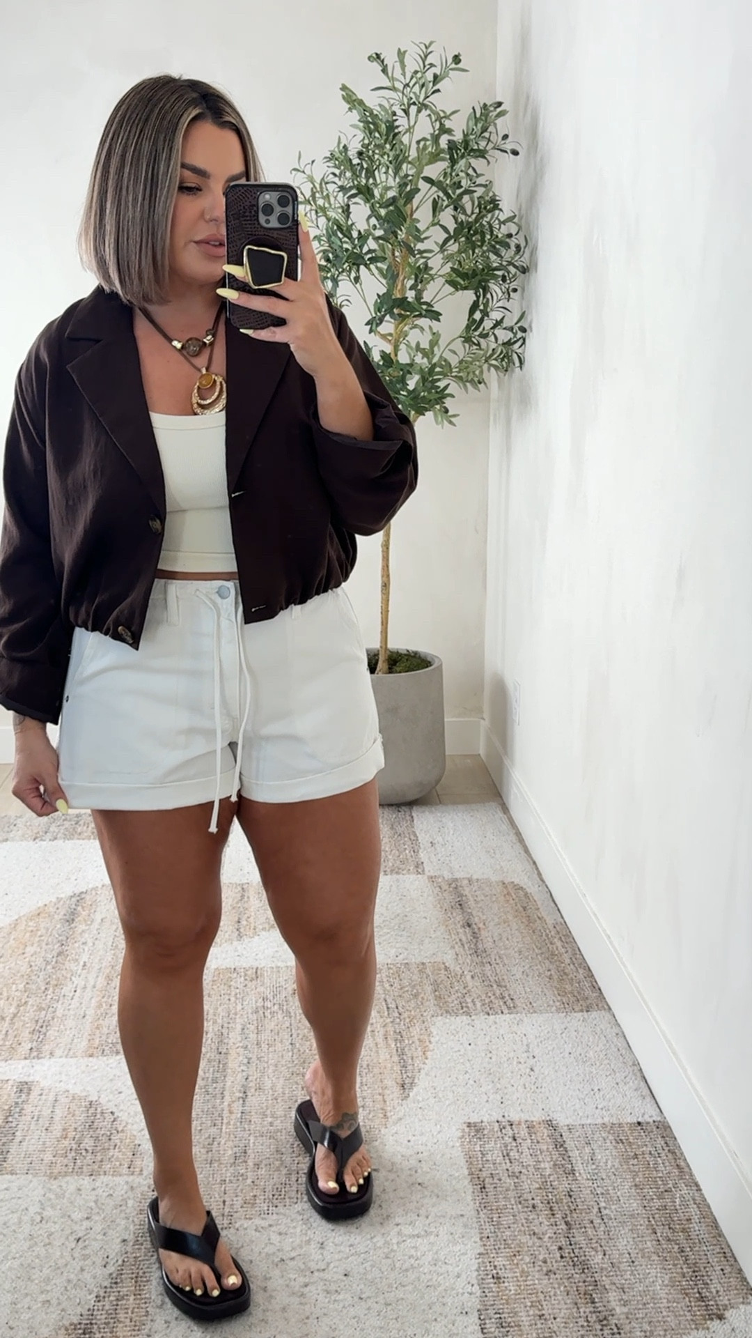 Shorts sized up to 14 
Tank L
Jacket m it’s oversized size down 
#target #zara #midsize 

#LTKootd #LTKSaleAlert