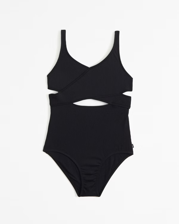 low wrap one-piece swimsuit | Abercrombie & Fitch (US)