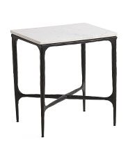 Marble Top Iron Stand Side Table | Marshalls