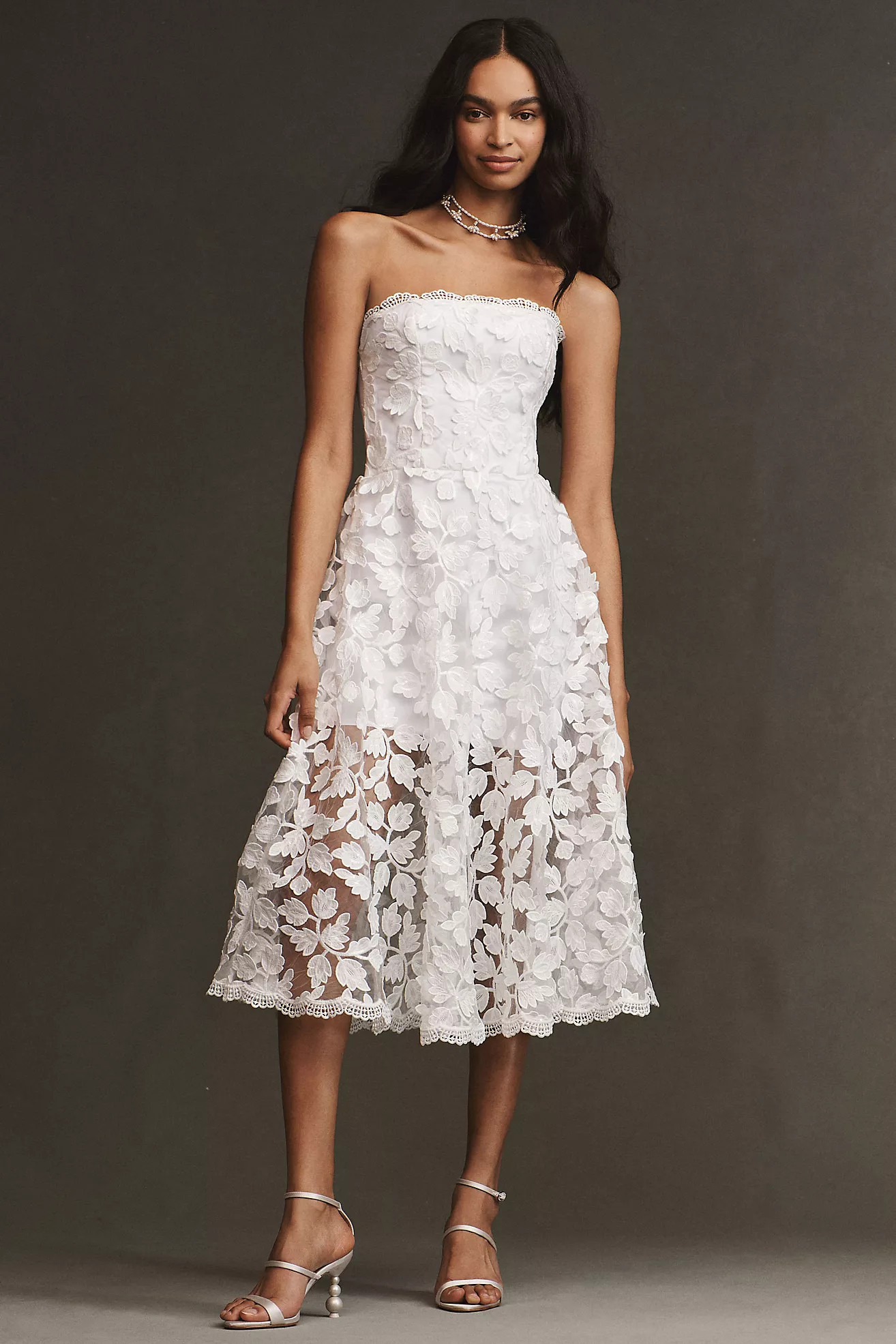 Helsi Florence Strapless A-Line Midi Dress | Anthropologie (US)