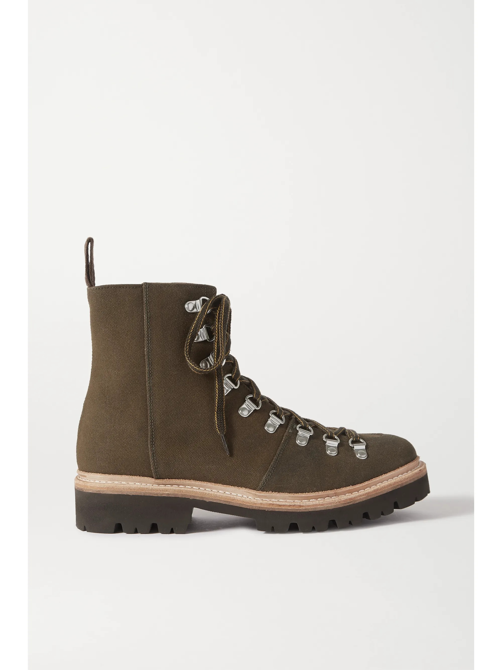 Army green Nanette canvas ankle boots | Grenson | NET-A-PORTER | NET-A-PORTER (UK & EU)