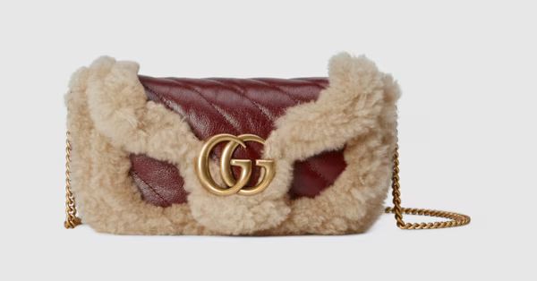 Gucci GG Marmont super mini bag with wool trim | Gucci (US)