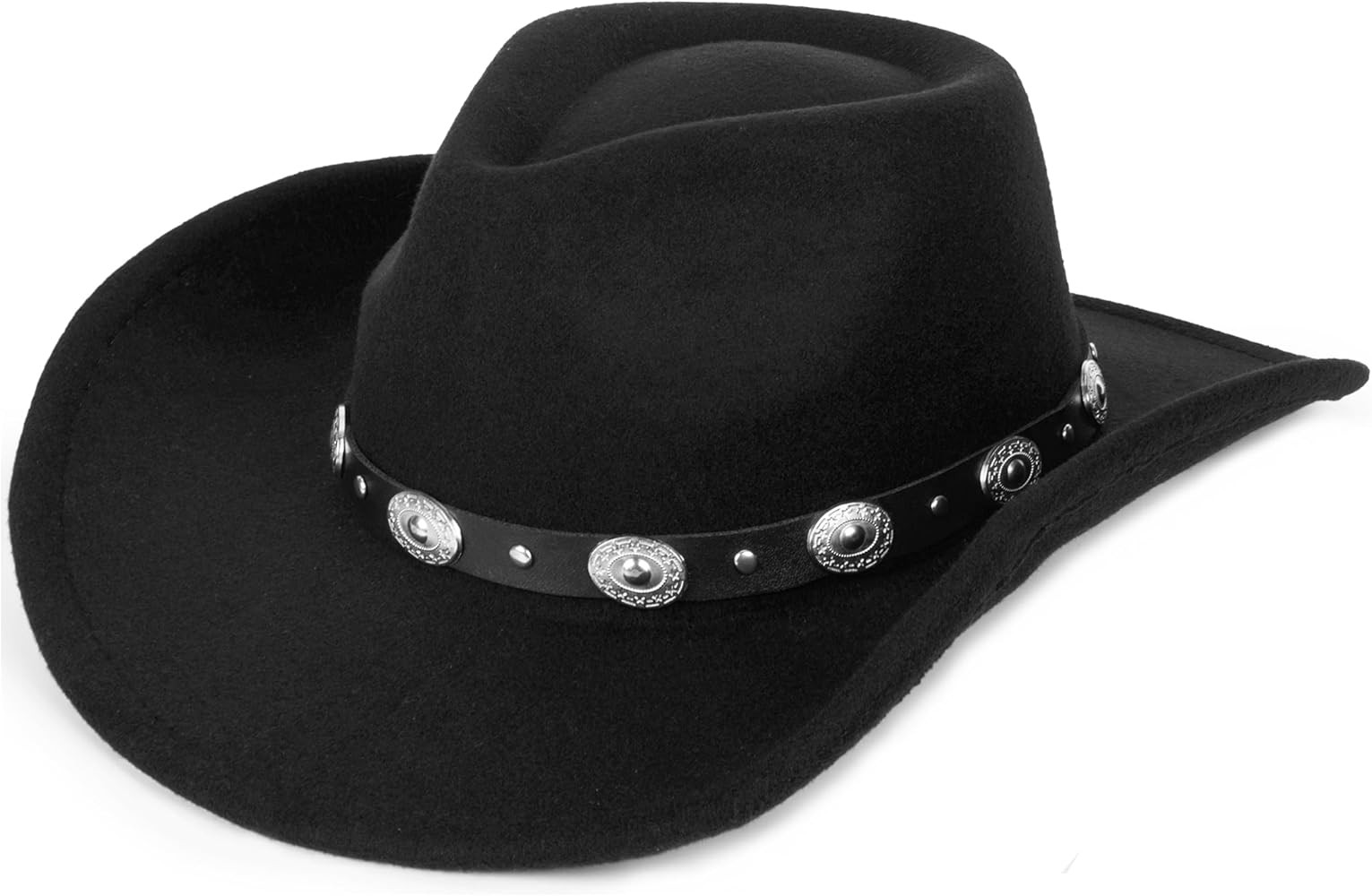 Western-Cowboy-Hats for Women-Men Brown-Pu-Leather-Cowgirl-Hat Wide-Brim-Fedora-Hats Outback Tour... | Amazon (US)