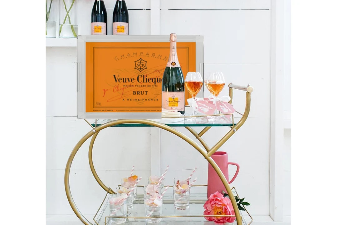Veuve Serving Tray Veuve Clicquot Bar Cart Large 11" x 17" - Designer Acrylic Tray for Bar Carts ... | Etsy (US)