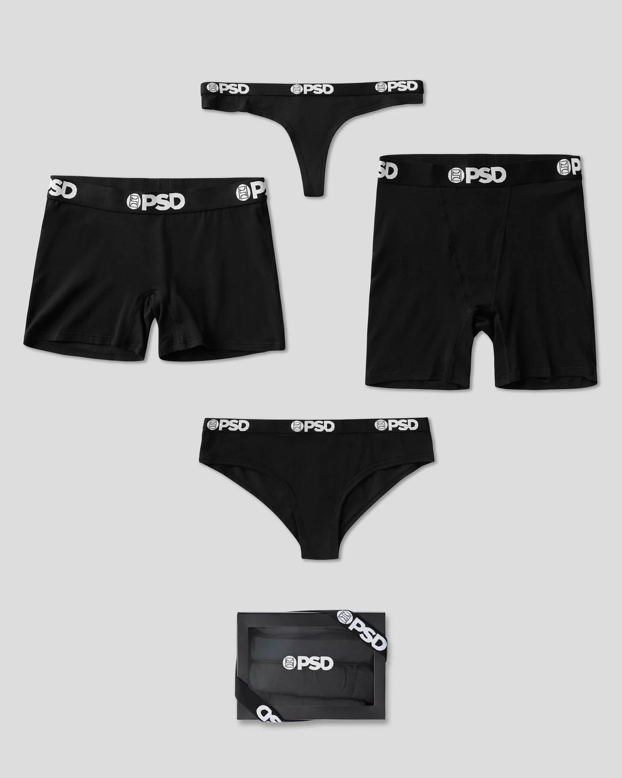 4 Pack Modal Solids - Black Bottoms | Bundle Set | PSD® | PSD Underwear
