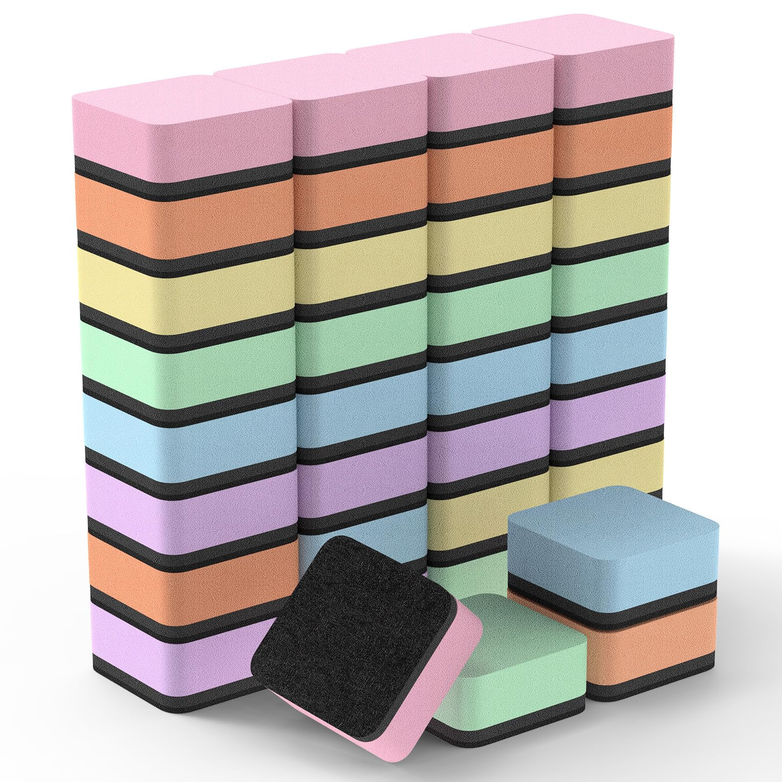 MaxGear Whiteboard Erasers, 36 Pack Magnetic Dry Erase Erasers for Classroom, Mini Whiteboard Cle... | Amazon (US)