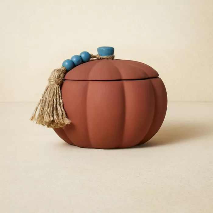 10oz Terracotta Pumpkin Blue Candle - Opalhouse&#8482; designed with Jungalow&#8482; | Target