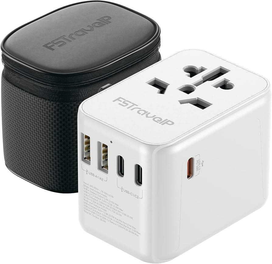 Worldwide Travel Adapter with USB C PD 35W Fast Charge, FSTravelP Universal Plug Adaptor with 5 P... | Amazon (UK)