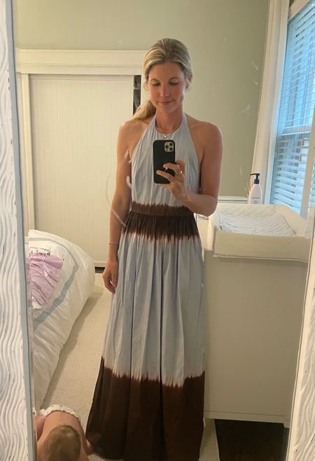 Didn’t end up wearing this since I left the wedding to go meet my sisters baby 😃 but I can’t wait to wear this dress to an upcoming spring wedding. It has a gorgeous low back and I’m wearing a 2

Dip dye maxi dress, wedding guest dresses , low back wedding guest dress, summer wedding guest , summer maxi dress , halter maxi dress 

#LTKSeasonal #LTKwedding