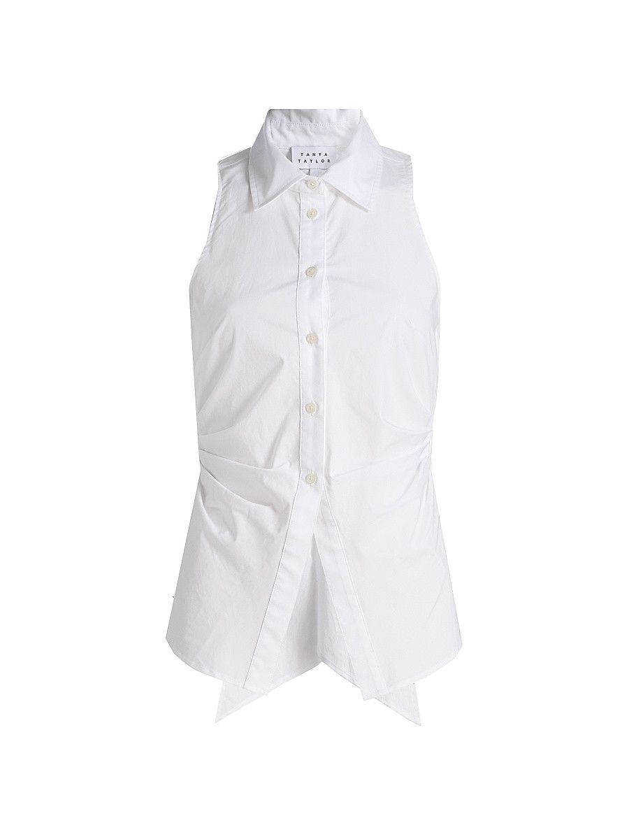 Women's Hannah Back Bow Top - Optic White - Size 0 | Saks Fifth Avenue