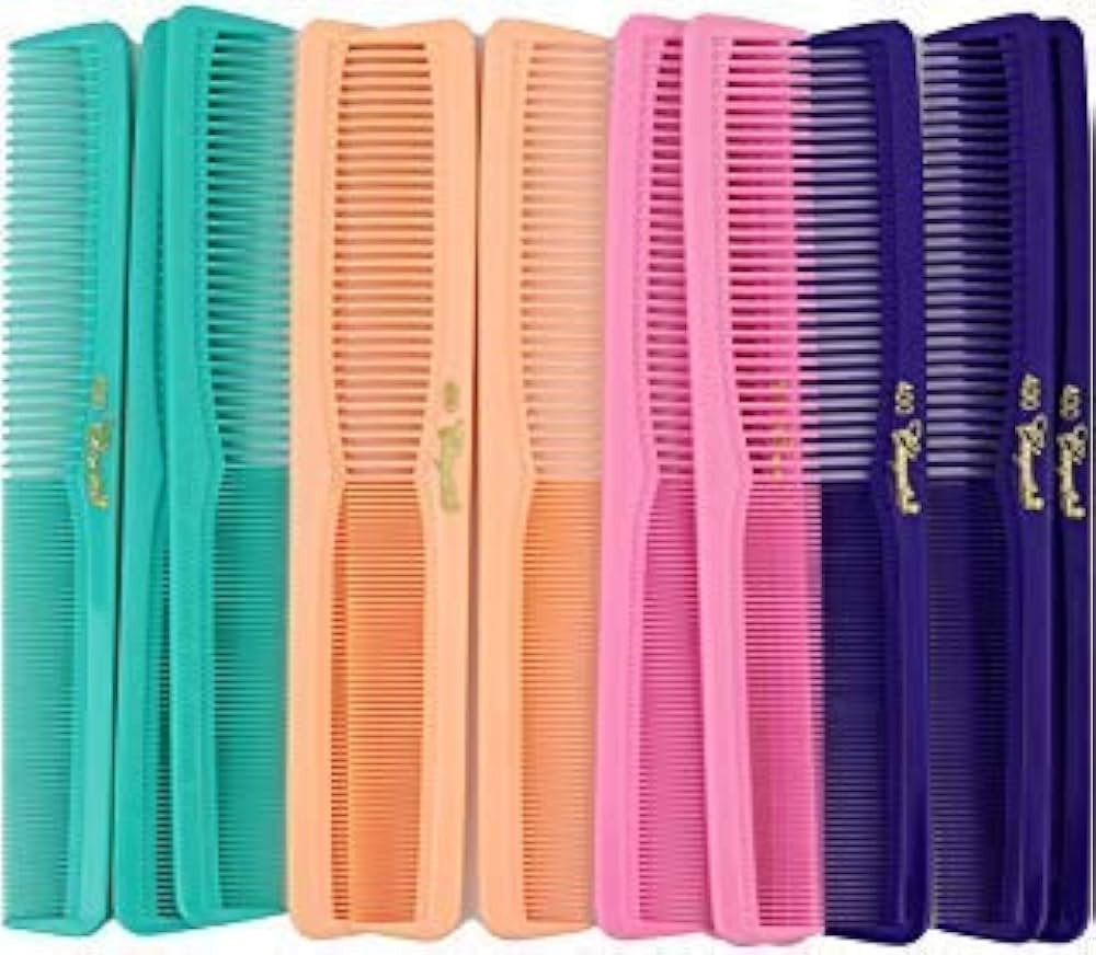 7 inch All Purpose Hair Comb. Hair Cutting Combs. Barber’s & Hairstylist Combs. Fresh Mix 12 Un... | Amazon (US)