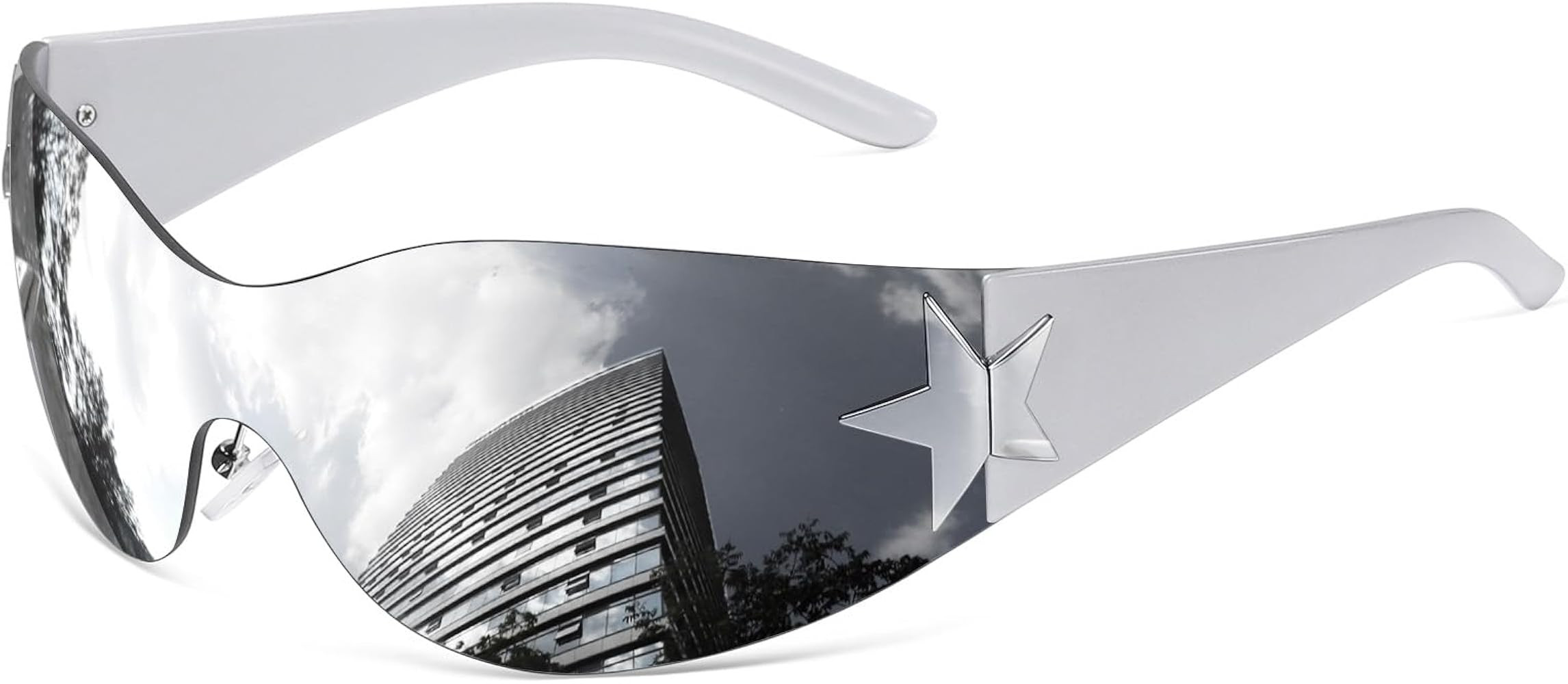 Eiuizah Y2k Sunglasses for Women Men Shield Wrap Around Fashion Sunglasses Trendy Oversized Frame... | Amazon (US)