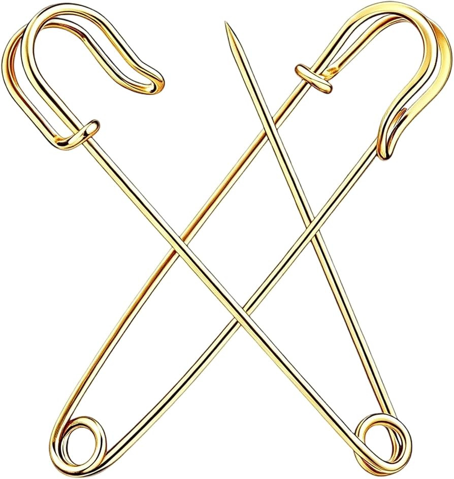 20 Pcs Large Safety Pins,4 Inch Heavy Duty Safety Pins Premium Steel Sharp Firm Grip Safety Faste... | Amazon (US)