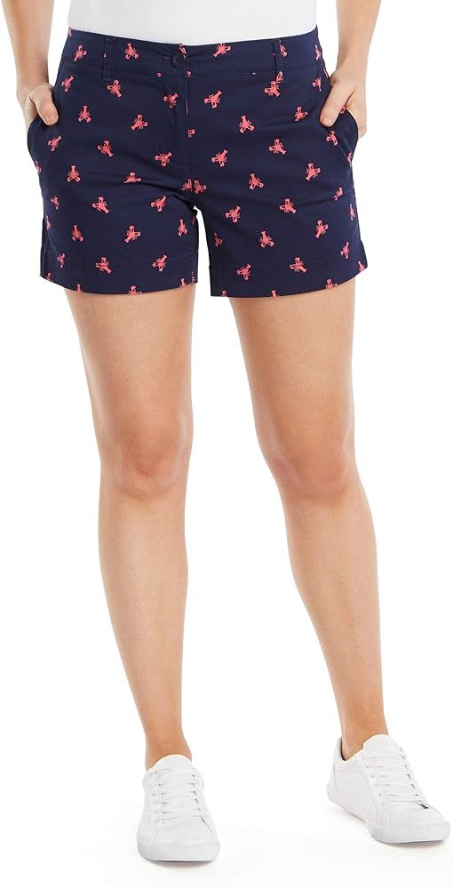 Nautica Women's Comfort Tailored Stretch Cotton Solid and Novelty Short | Amazon (US)