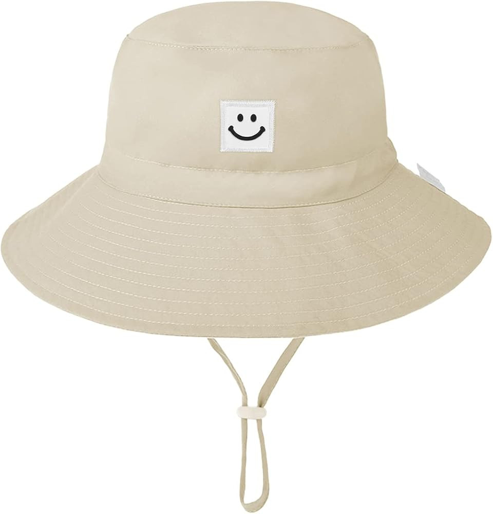 Century Star Baby Sun Hat Smile Face Toddler Girls Boys UPF 50+ Sun Protective Bucket hat Kids Wi... | Amazon (US)