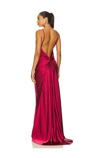 Sloane Gown in Oxblood | Revolve Clothing (Global)