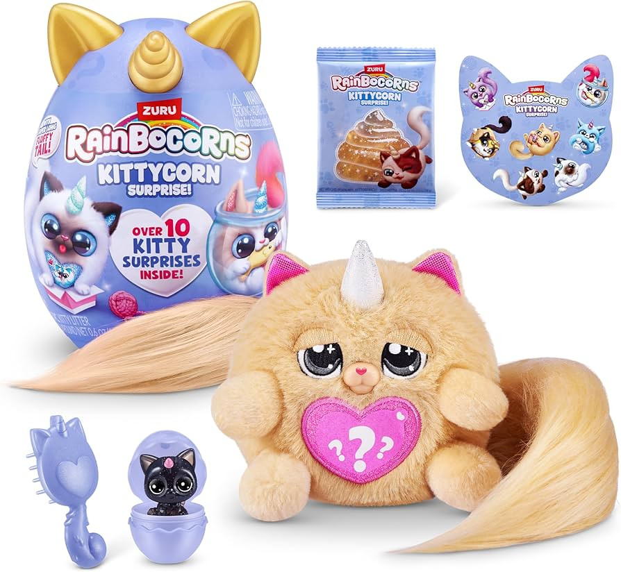 Kittycorn Surprise Series 3 (Persian) by ZURU, Plush Toy, Collectible Plush Stuffed Animal, Slime... | Amazon (US)
